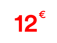 Kaksitoista euroa numerona.